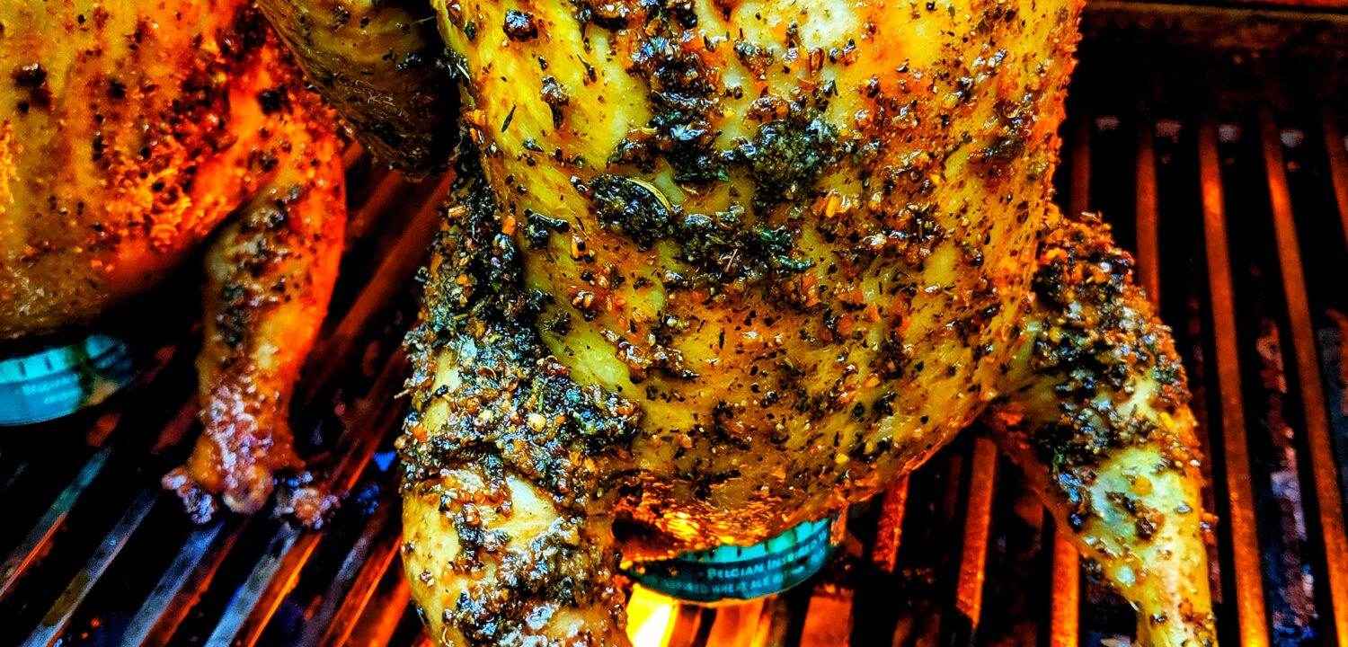 Twin Eagles Partner Chef David Olson’s Beer-Brined and Backyard Barbecue Beer Can Chicken