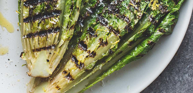 Grilled Romaine Salad by Twin Eagles Partner Heartbeet Kitchen